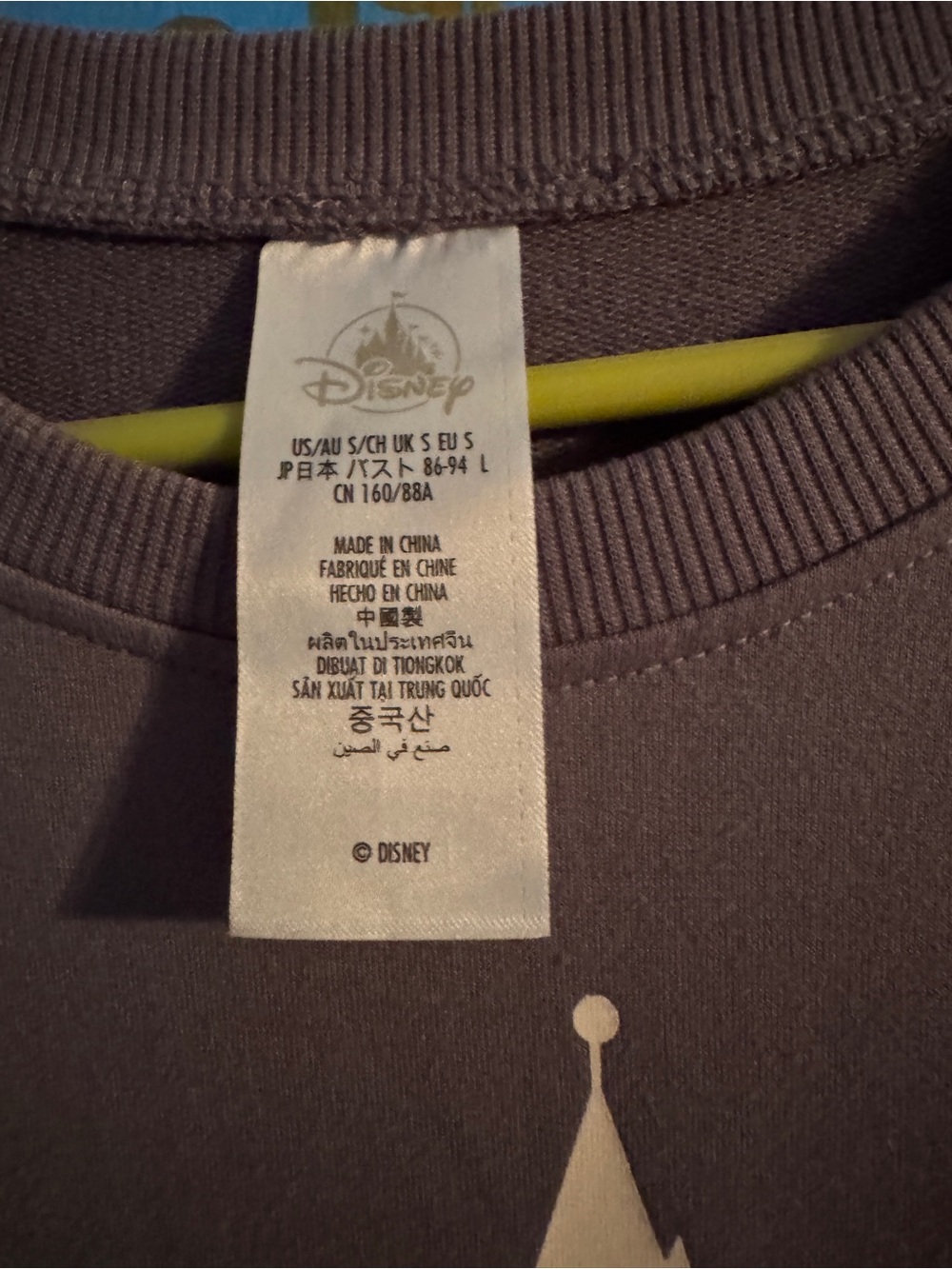 Disney Men's Gray Crewneck Sweatshirt with Pink Walt Disney World Logo - Picture 2 of 4